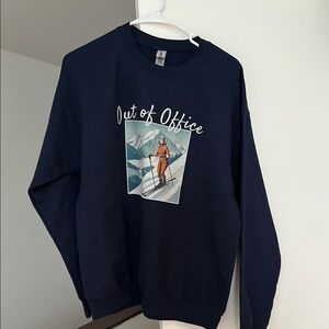 Out of office ski crewneck!